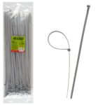 Хомут пластиковий Alloid 7.6 х 400 100 шт./уп. сірий