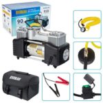 Компресор автомобільний "Вулкан" KA-B12122 150psi/25Amp/90л/клеми/шланг 7,5м з дефлятором/лixтар/2 циліндри