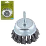 Щітка торцева "пучки крученого дроту" 75мм, для дриля Alloid