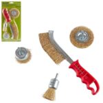 Набір щіток дротяних для дриля, 4шт 1/4" Alloid