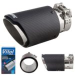 Насадка на глушник Vitol НГ-1142B Ø64 мм карбон matte 165 мм
