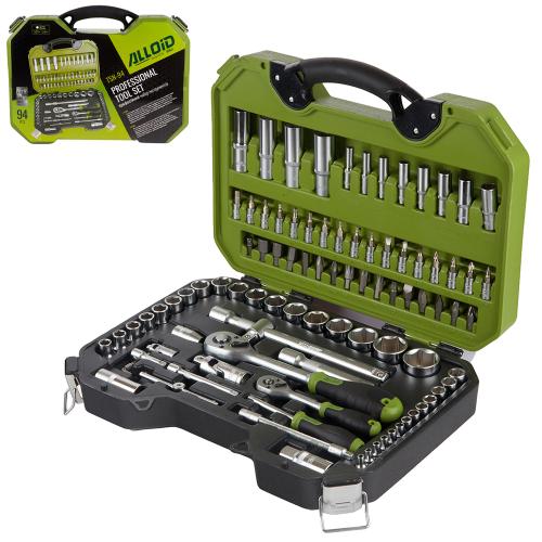 Hабір інструменту  Alloid 1/2" и 1/4" 6-гр. 94 предмета (TSN-94 )