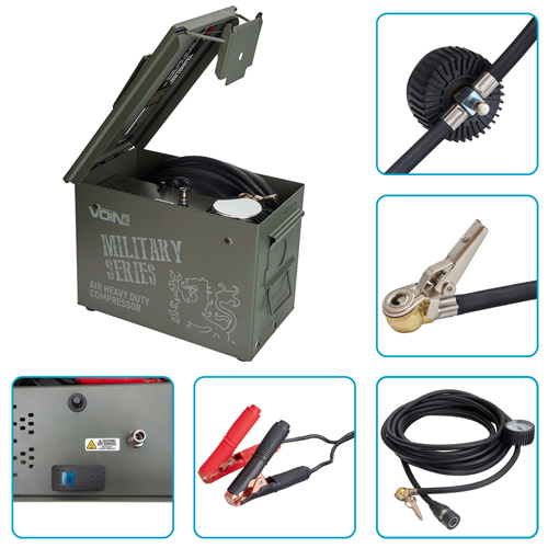 Компресор автомобільний VOIN VM-080 MILITARY SERIES 160 л/хв, 150 PSI