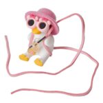 Підвіска для дзеркала заднього виду автомобіля декоративна лялька гусак у рожевому капелюшку GZKT-4 - Зображення 3