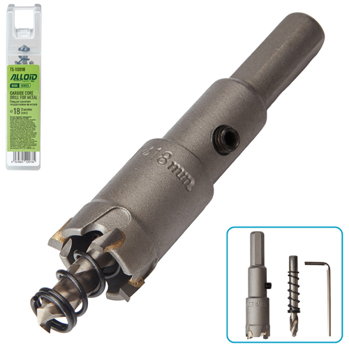 Alloid Base. Свердло корончате твердосплавне по металу 18мм