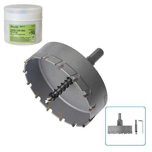 Alloid Base. Свердло корончате твердосплавне по металу 90мм