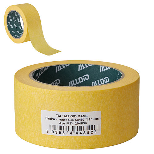 Alloid Base. Стрічка малярська 48мм х 50м, 120мкм
