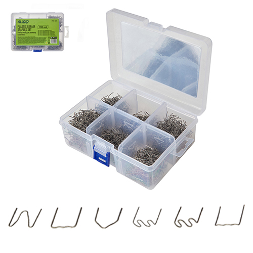 Набір скоб для ремонту пластику Alloid 1200 шт, для термостеплера Набір скоб Alloid 1200 шт для ремонту пластику