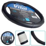 Чохол на кермо VLOD-A2690 BK M чорний/БО/ один шов