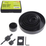 Набір корончастих фрез по дереву 16 предм (19,22,28,32,38,44,54,64,76,89,102,127мм) Alloid