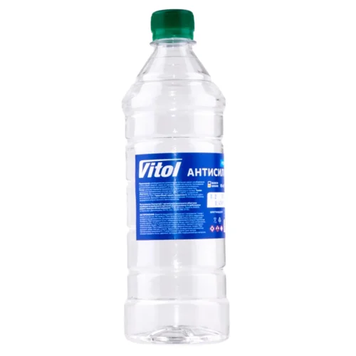 Знежирювач Антисилікон Vitol 0,47 кг — фронтальний вигляд етикетки розчинника для підготовки до фарбування