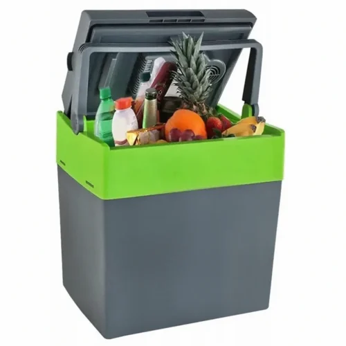 Автохолодильник ThermoMix VBS-1030 30 л з відкритою кришкою та продуктами всередині