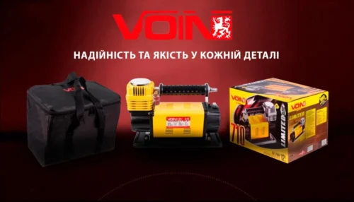 Автомобільний компресор VOIN VL-710 Off Road Master 12 В — компресор, сумка та фірмова упаковка