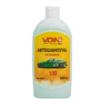 Концентрований автошампунь VOIN 500 мл з пропорцією розведення 1:10 для ефективного миття кузова автомобіля, флакон крупним планом