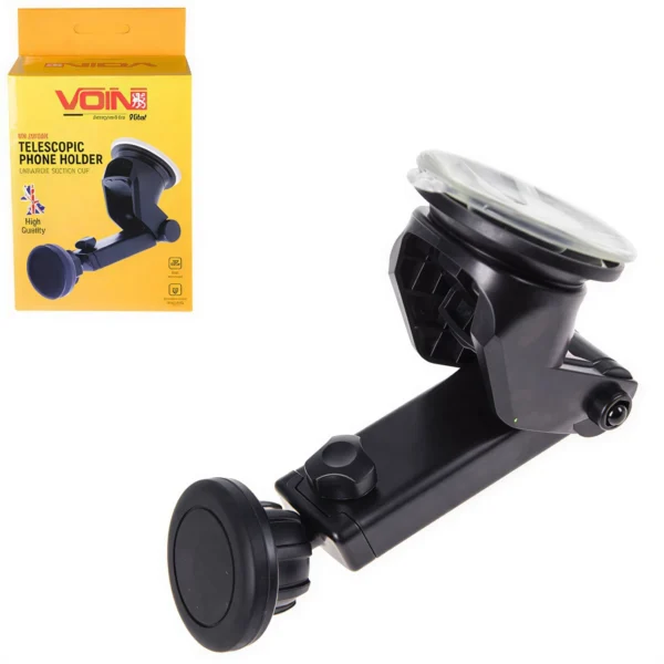 Автотримач для смартфона VOIN UH-2013BK магнітний на присосці універсальний в авто