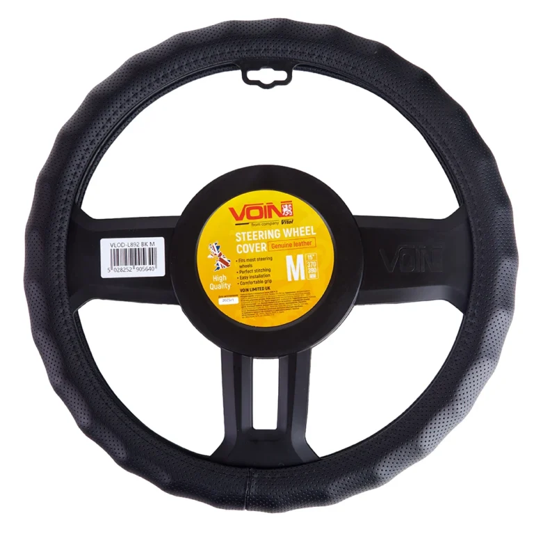 Чохол-оплетка VOIN VLOD-L892 натуральна шкіра з перфорацією, чорний, M