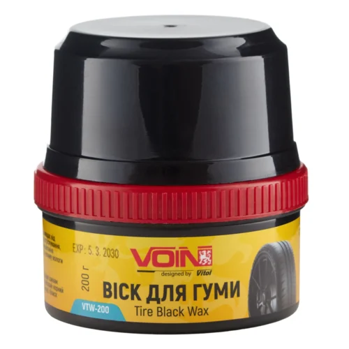 Паста для чорніння шин VOIN Tire Black Wax VTW-200 200 г — загальний вигляд упаковки