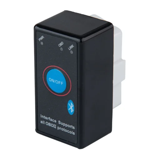 Сканер VOIN ELM-32715 ELM327 v1.5 — передня панель з кнопкою ON/OFF та Bluetooth