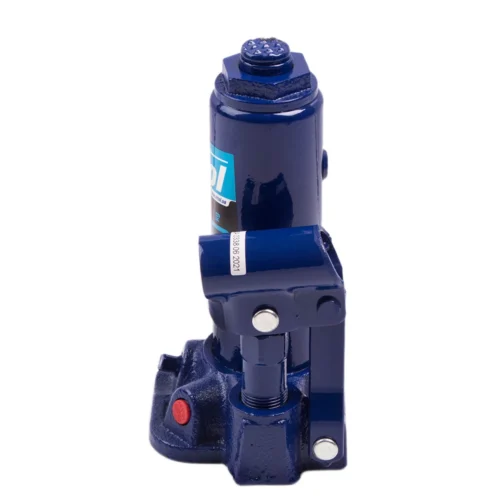 Домкрат гідравлічний телескопічний Vitol DB-02006 2 т зі складеним штоком, боковий вигляд