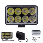 Фара робоча Pulso WLP-24S4 LED 24W 6000K IP68 — загальний вигляд, передня, задня частина та комплект кріплення