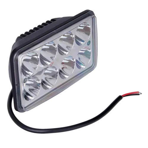 Фара робоча Pulso WLP-24S4 LED 24W 6000K — передній кутовий вигляд восьмисекційної оптики
