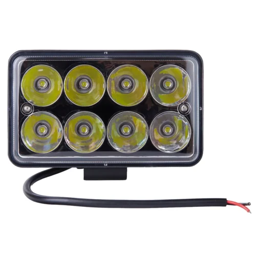 Фара робоча Pulso WLP-24S4 LED 24W 6000K IP68 — прямий передній вигляд восьми світлодіодів