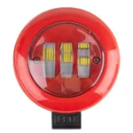 Фара робочого світла Pulso WLP-30A RD SPOT 30W 9–36V 6000K — фронтальний вигляд LED-фари з трьома лінзами