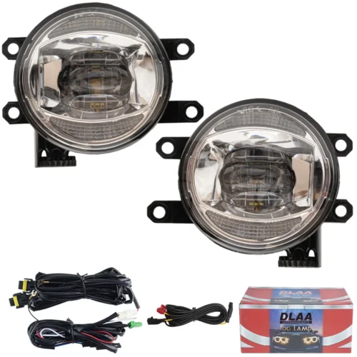 Протитуманні фари DLAA TY-8032-LED 2в1 FOG/DRL для Toyota Cars — комплект із проводкою та упаковкою