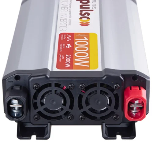 Інвертор PULSO IMU-1020 1000W — вентилятори охолодження та клеми підключення акумулятора