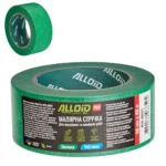 Малярна стрічка Alloid Pro 48 мм × 40 м, 140 мкм зелена для шорстких поверхонь — загальний вигляд рулону