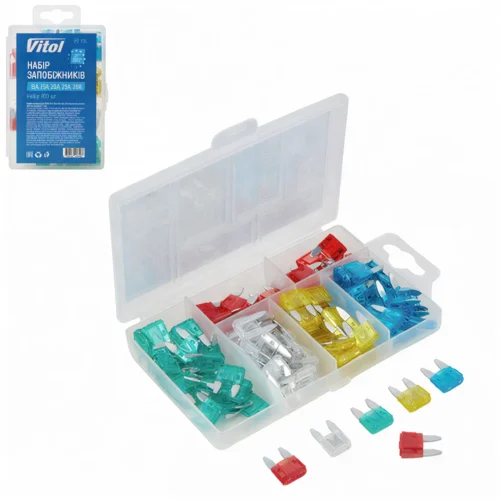 Набір запобіжників VITOL Euro 10–30A, 100 шт