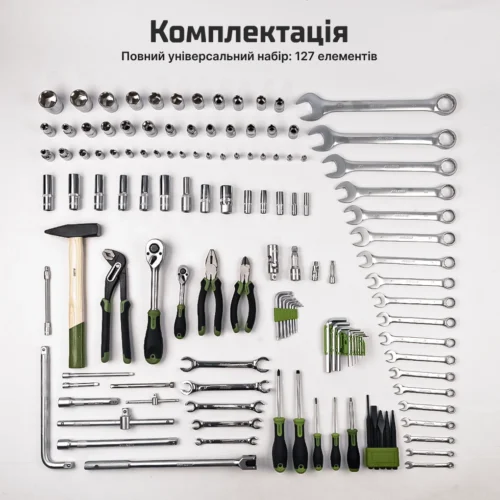 Набір інструментів Alloid NI-4127P 1/4" & 1/2", 127 предметів - Зображення 2