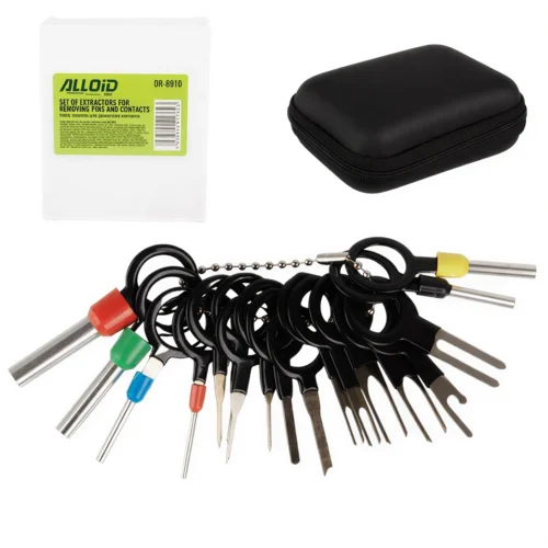 Набір знімачів контактів Alloid DR-8910 18 предметів для демонтажу пінів з розʼємів авто