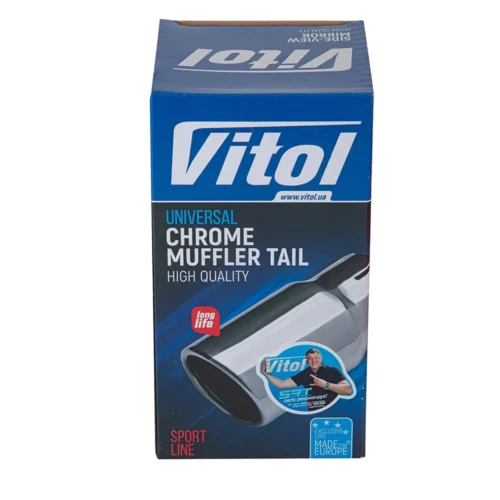Фірмова упаковка насадки на глушник Vitol НГ-0457 кутової d76/178 мм