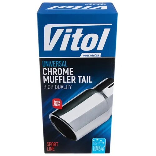 Упаковка насадки на глушник Vitol НГ-1015-BK Sport Line для вихлопної труби 64–114 мм
