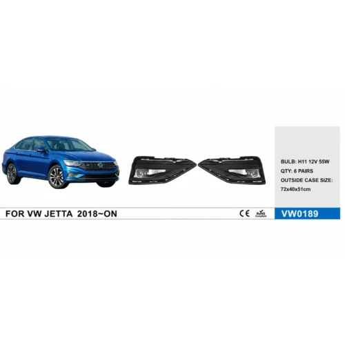 Протитуманні фари DLAA VW-0189 для Volkswagen Jetta 2018+ — схема сумісності та застосування