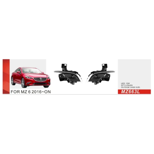 Протитуманні LED-фари DLAA MZ-663L для Mazda 6 2016+, 10W з електропроводкою