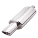 Глушник прямоточний Vitol НГ-0678 нержавійка, вхід 63,5 мм, овальний патрубок