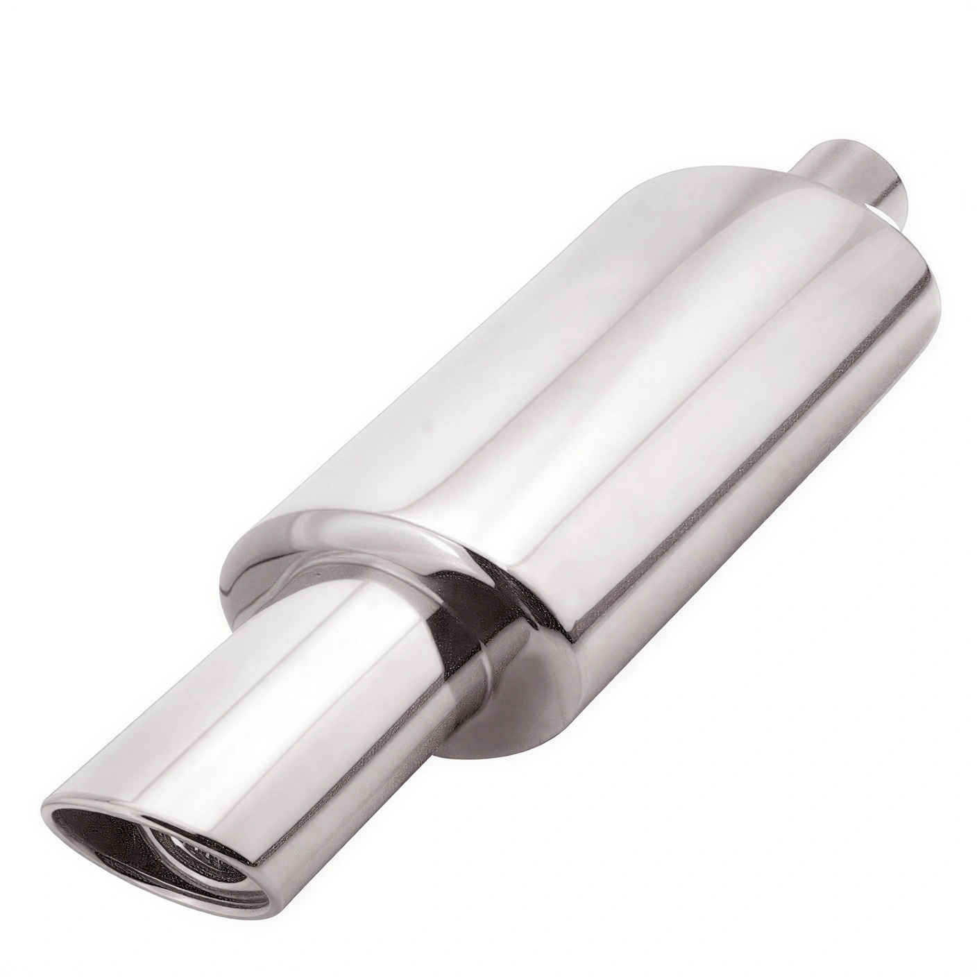 Прямоточний глушник НГ-0678 Глушник прямоточний Vitol НГ-0678 нержавійка, вхід 63,5 мм, овальний патрубок