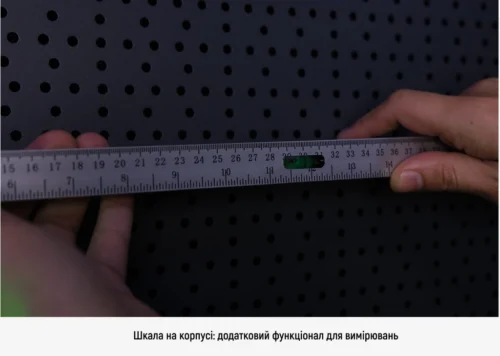 Шкала на корпусі будівельного рівня Alloid 100 см — додатковий функціонал для точних вимірювань