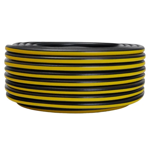 Шланг садовий Alloid Pro Ruby Ant WH-63317 1/2" 30 м у бухті, вид збоку з жовтими смугами