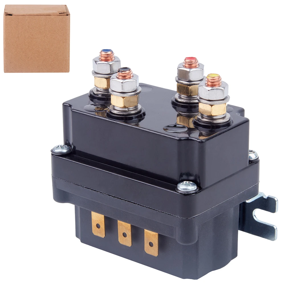 Соленоїд 12V 200A для лебідки — 4-контактний Соленоїд для лебідки 12V 200A 4-контактний — загальний вигляд силового реле