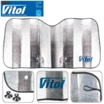 Сонцезахисна шторка Vitol HG-002 1500×700 мм дзеркальна для лобового скла автомобіля — загальний вигляд