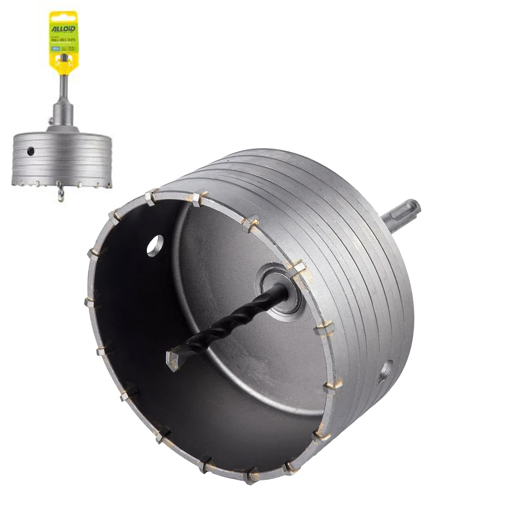 Свердло корончате Alloid SDS Plus 120×110 мм по бетону Свердло корончате по бетону Alloid SDS Plus 120 мм, глибина свердління 110 мм — загальний вигляд коронки