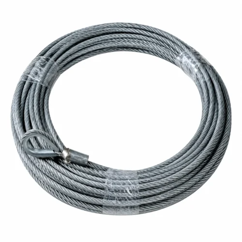 Трос для лебідки T-Max EW-8500 8,2 мм × 28,5 м — сталевий трос із гаком