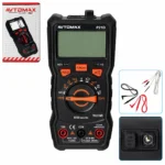 Цифровий мультиметр AVTOMAX P21D CAT II 600V True RMS з функцією NCV, дисплеєм 6000 counts, щупами та термопарою