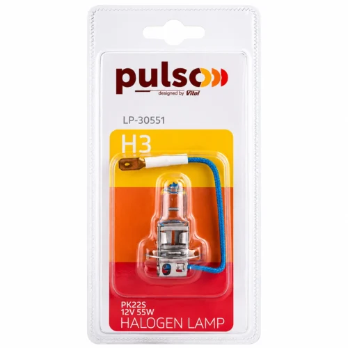 Блістерна упаковка галогенної лампи PULSO H3 PK22S Super White 4200K