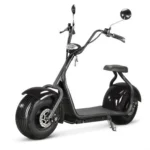 Електроскутер Citycoco 1500W 60V 12Ah чорний електричний скутер з сидінням