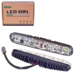 Фари дод./денного світла XS-006 DRL 16 6LED/4W/12V/пластик/190*26мм/ з поворотом 09480