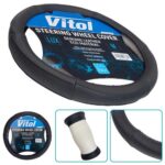 Чохол на кермо Vitol VLOD-CL102 BK M екошкіра чорний